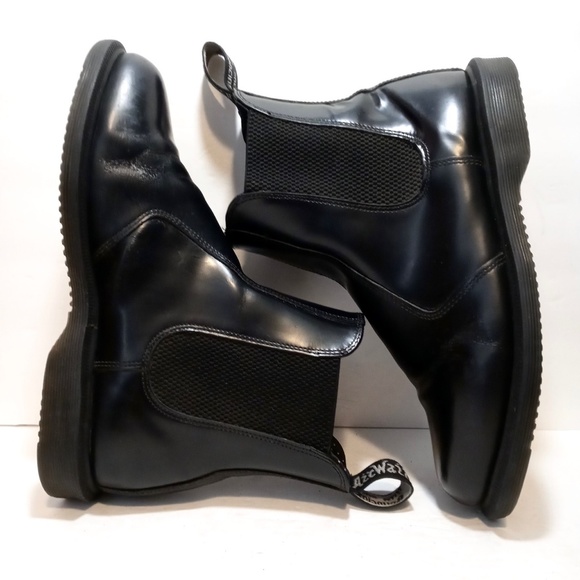 Doc Martens Flora Chelsea Black Leather Boots - Women's Size US 8 / UK 6 - Picture 8 of 12